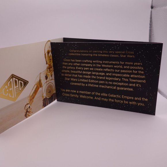 Star Wars Cross Townsend Star Wars Collection C-3PO Fountain Pen #1838 of 1977 - Picture 7 of 16